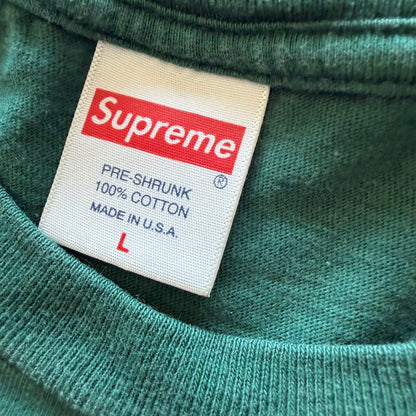 L Supreme Scratch Logo Tee Green
