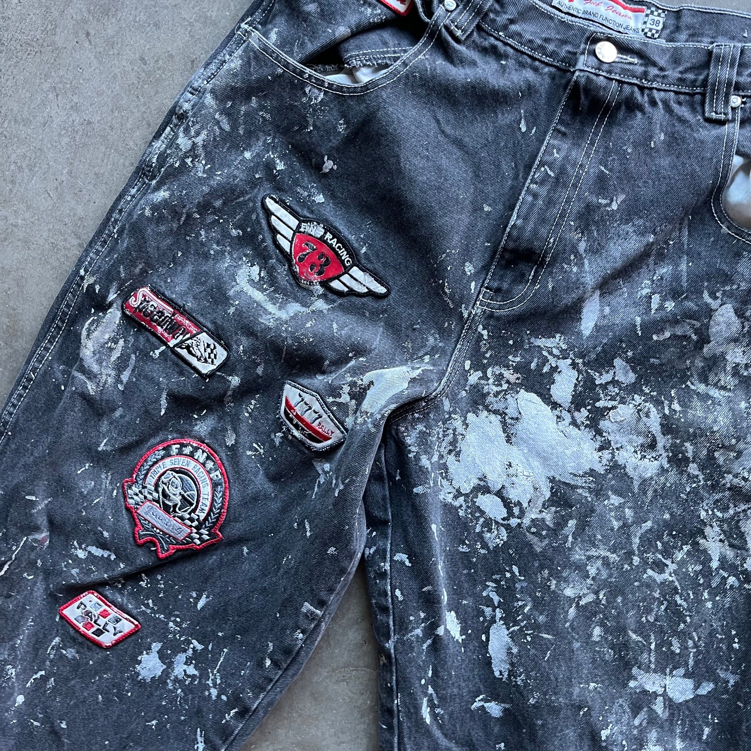38x32 00s Splatter Racing Jeans