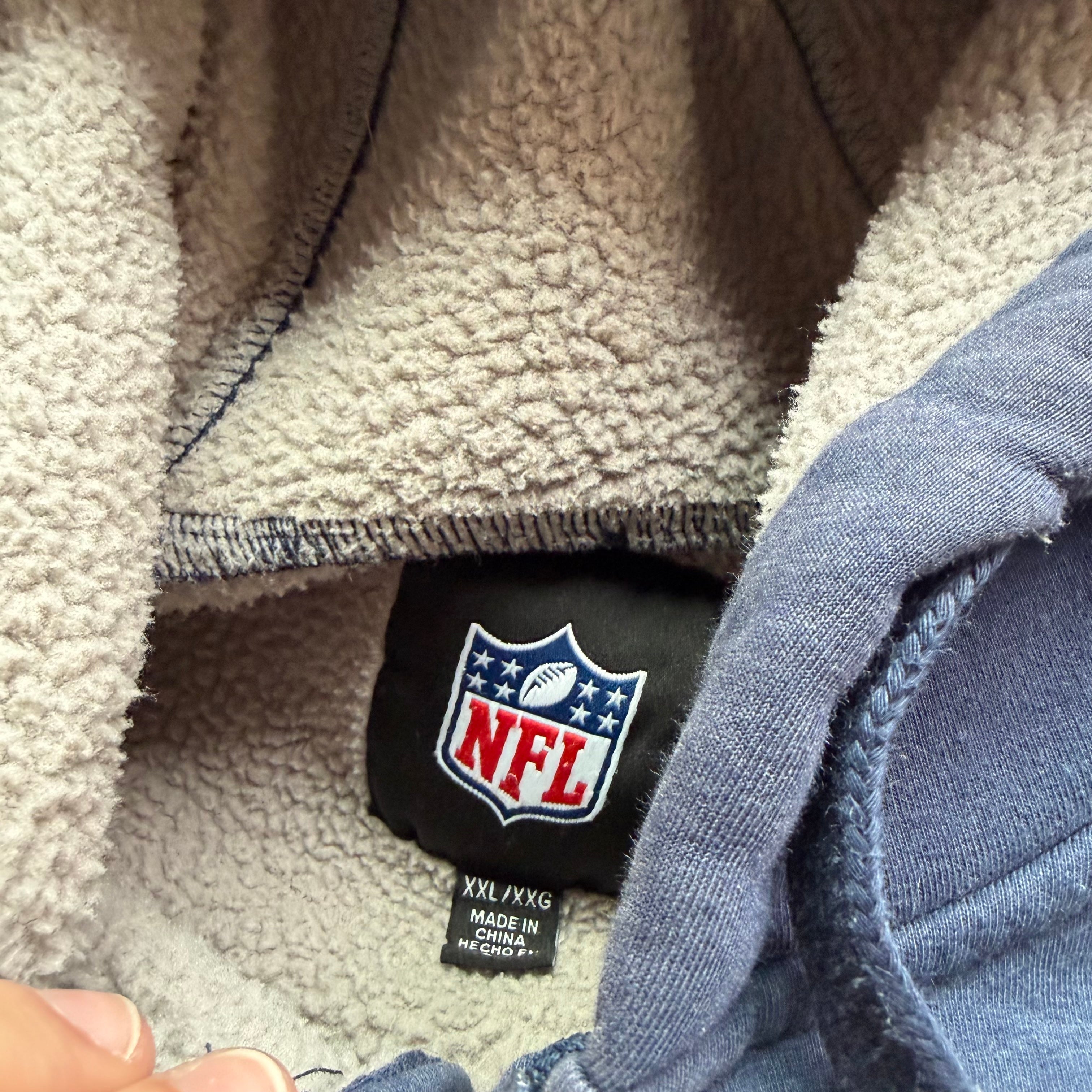 XXL 00s Fleece Lined Cowboys Hoodie