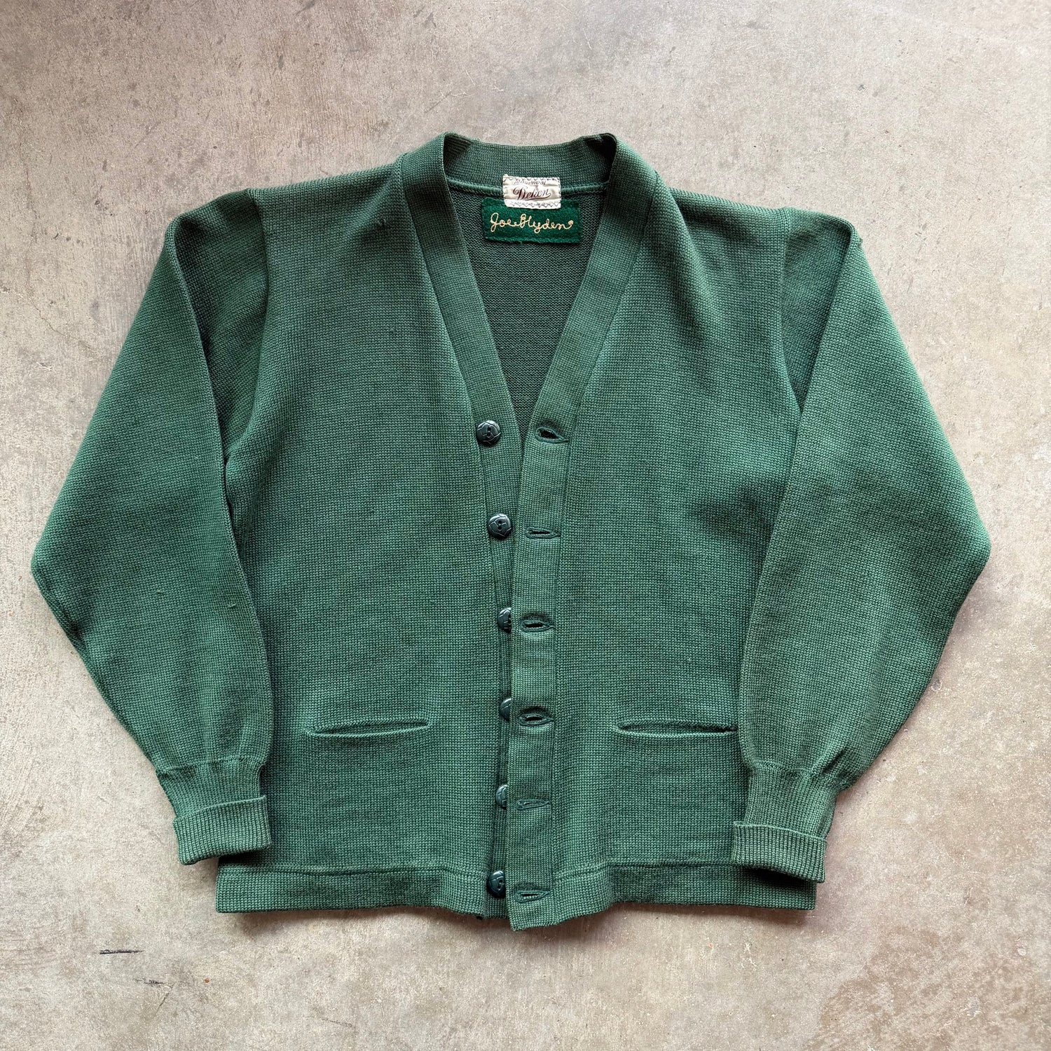 L 60s Dehen Award Cardigan Green