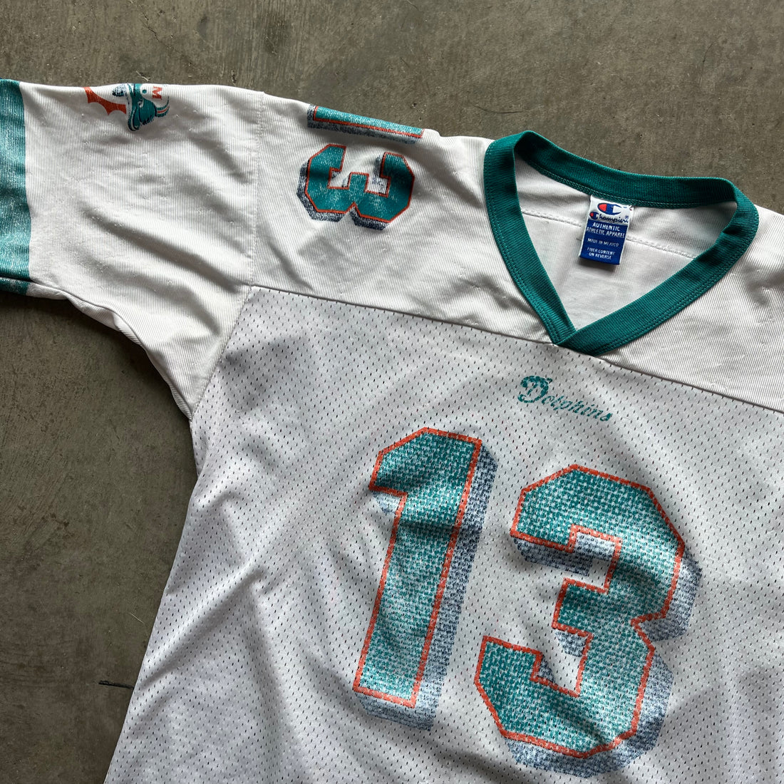 L 90s Marino Dolphins Jersey
