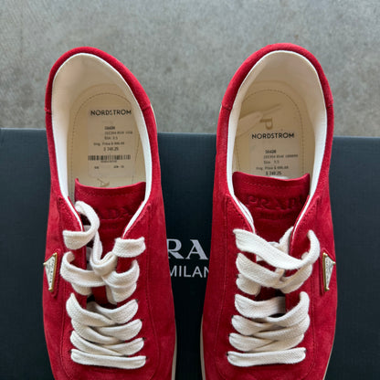 11 Prada Lane Sneaker Red Suede
