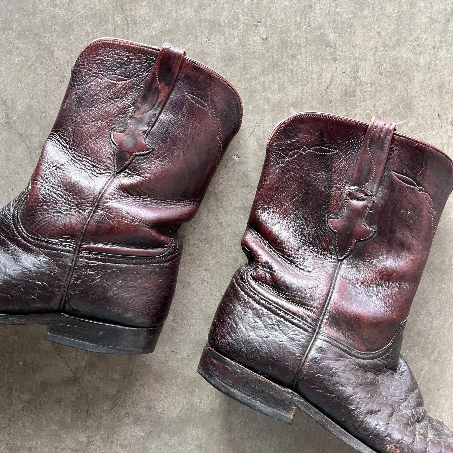 11 Used Smooth Ostrich Lucchese Short Boots