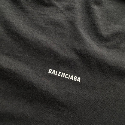 XL Balenciaga Logo Tee Black