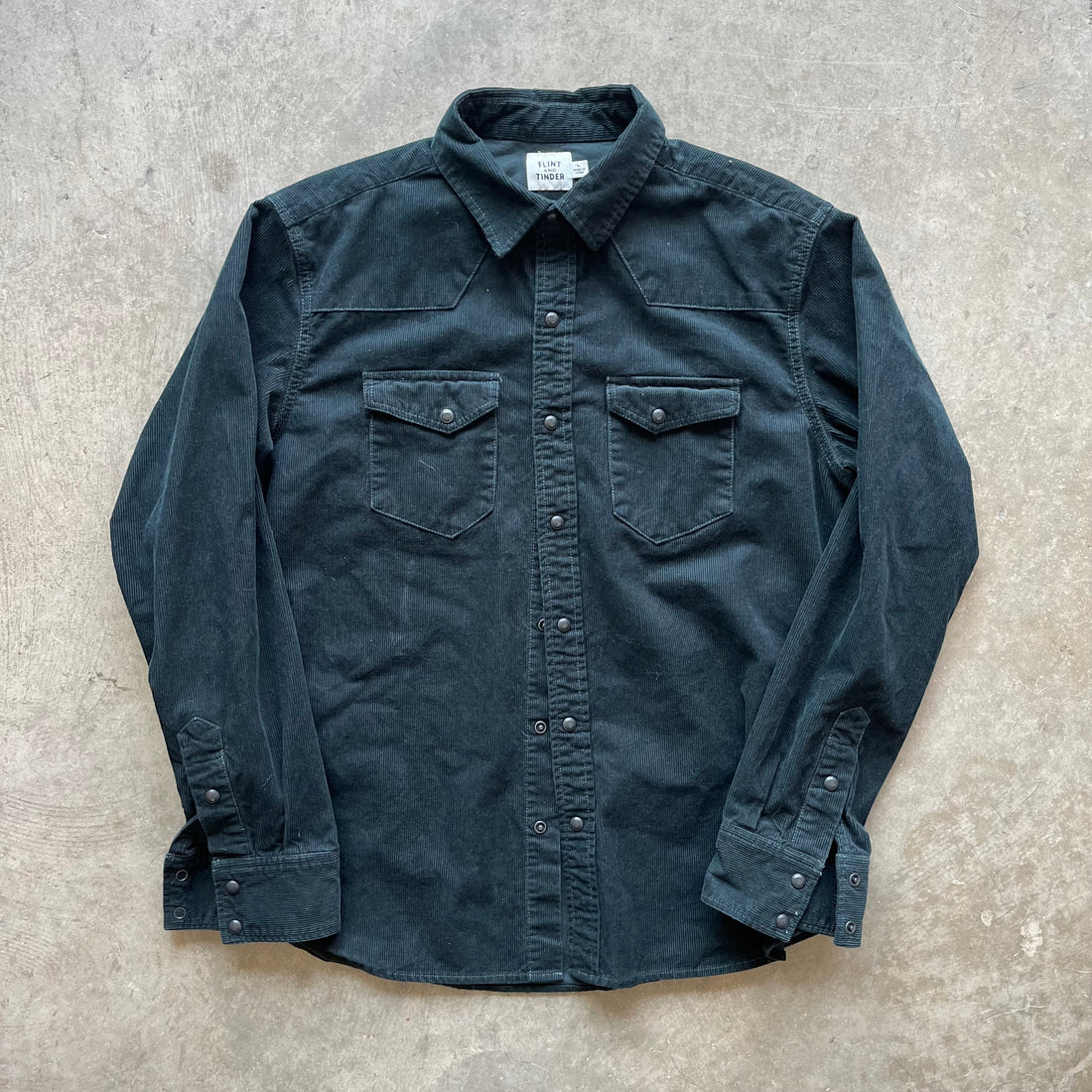 L Flint &amp; Tinder Corduroy Pearl Snap