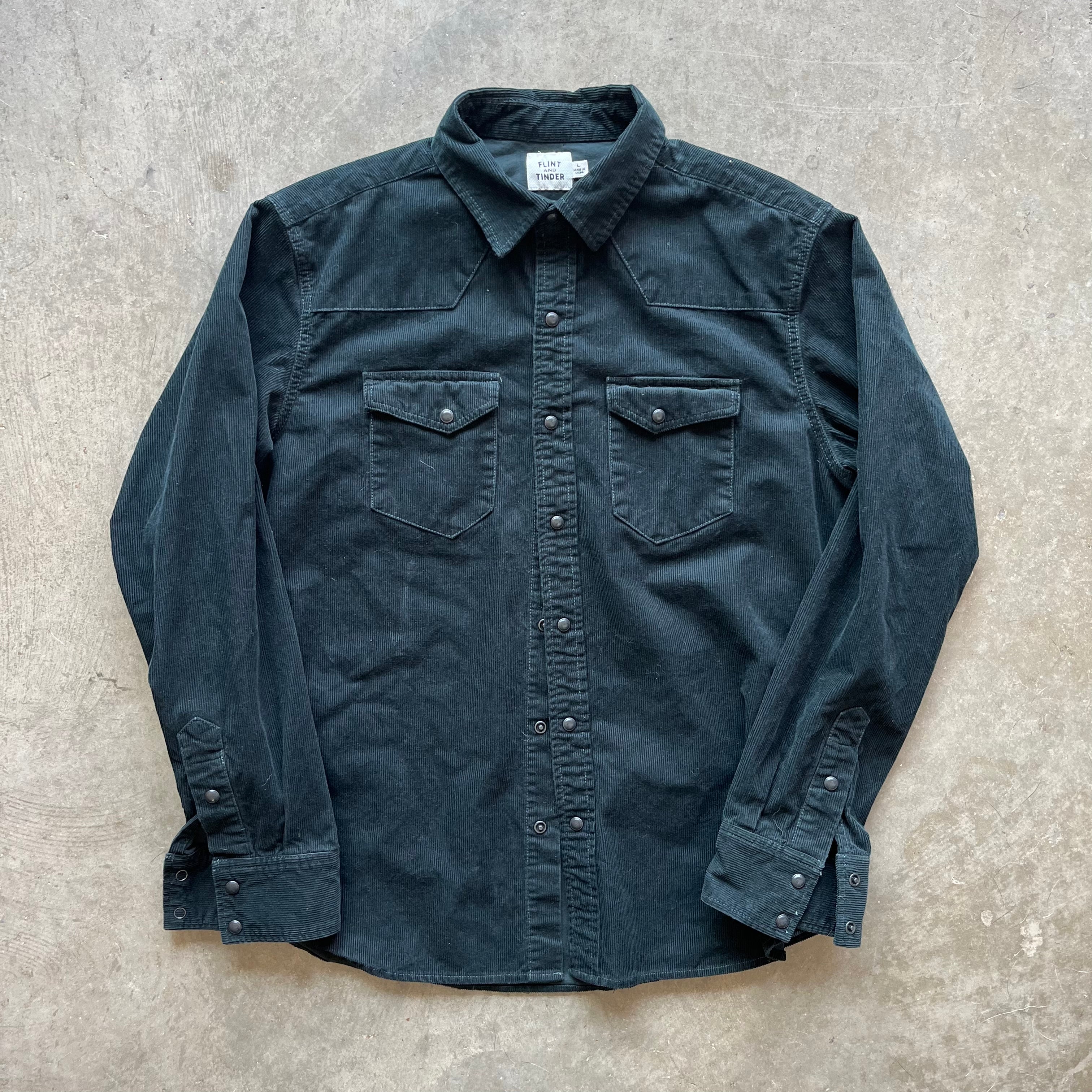 L Flint &amp; Tinder Corduroy Pearl Snap
