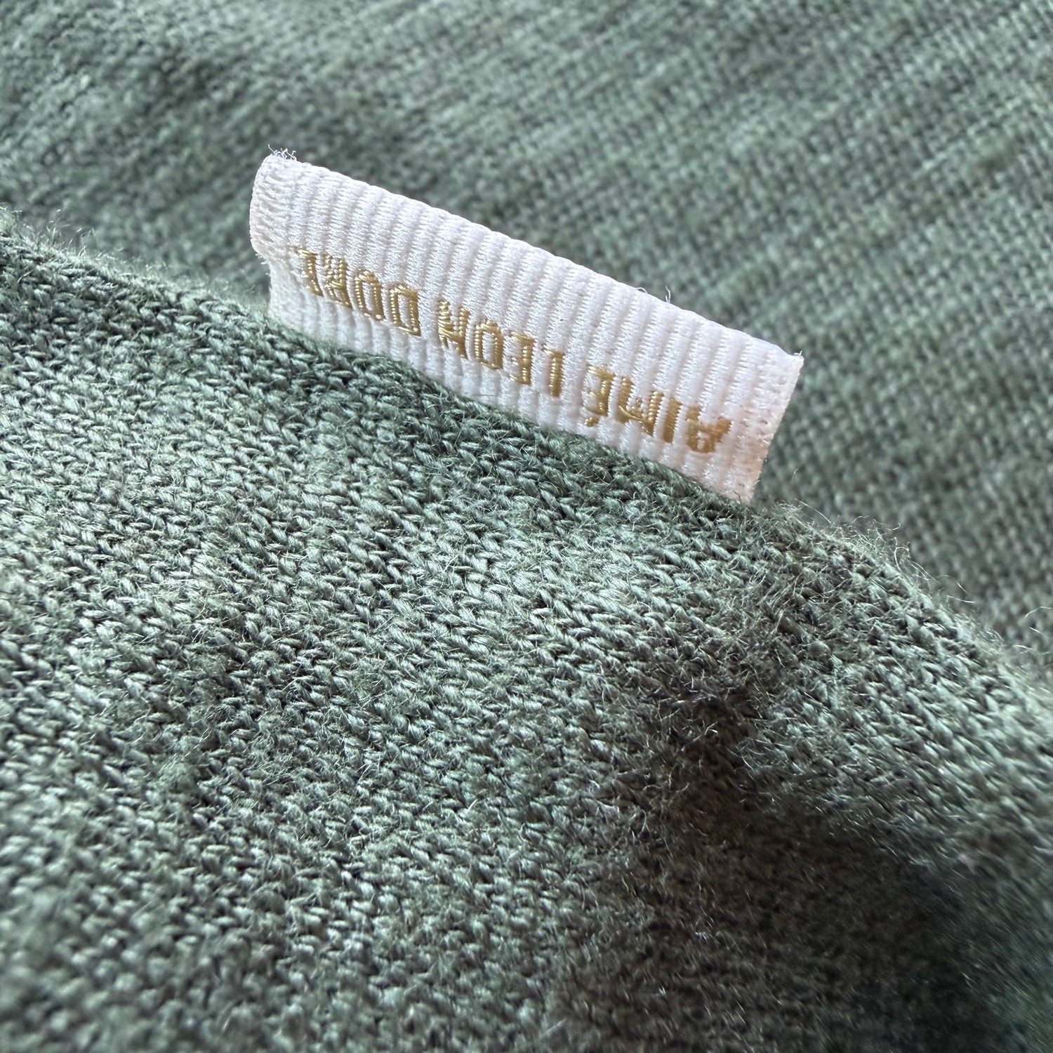 XL ALD Green Linen Tee