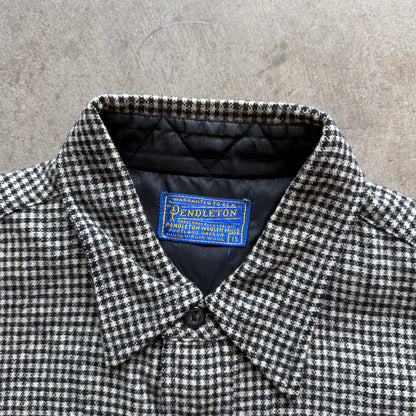 L 80s Houndstooth Pendleton Button Up