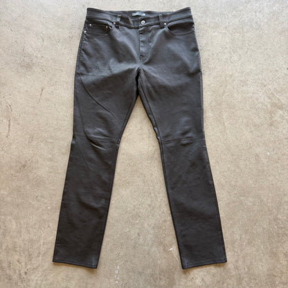 36x33 John Varvatos Rocker Leather Pants
