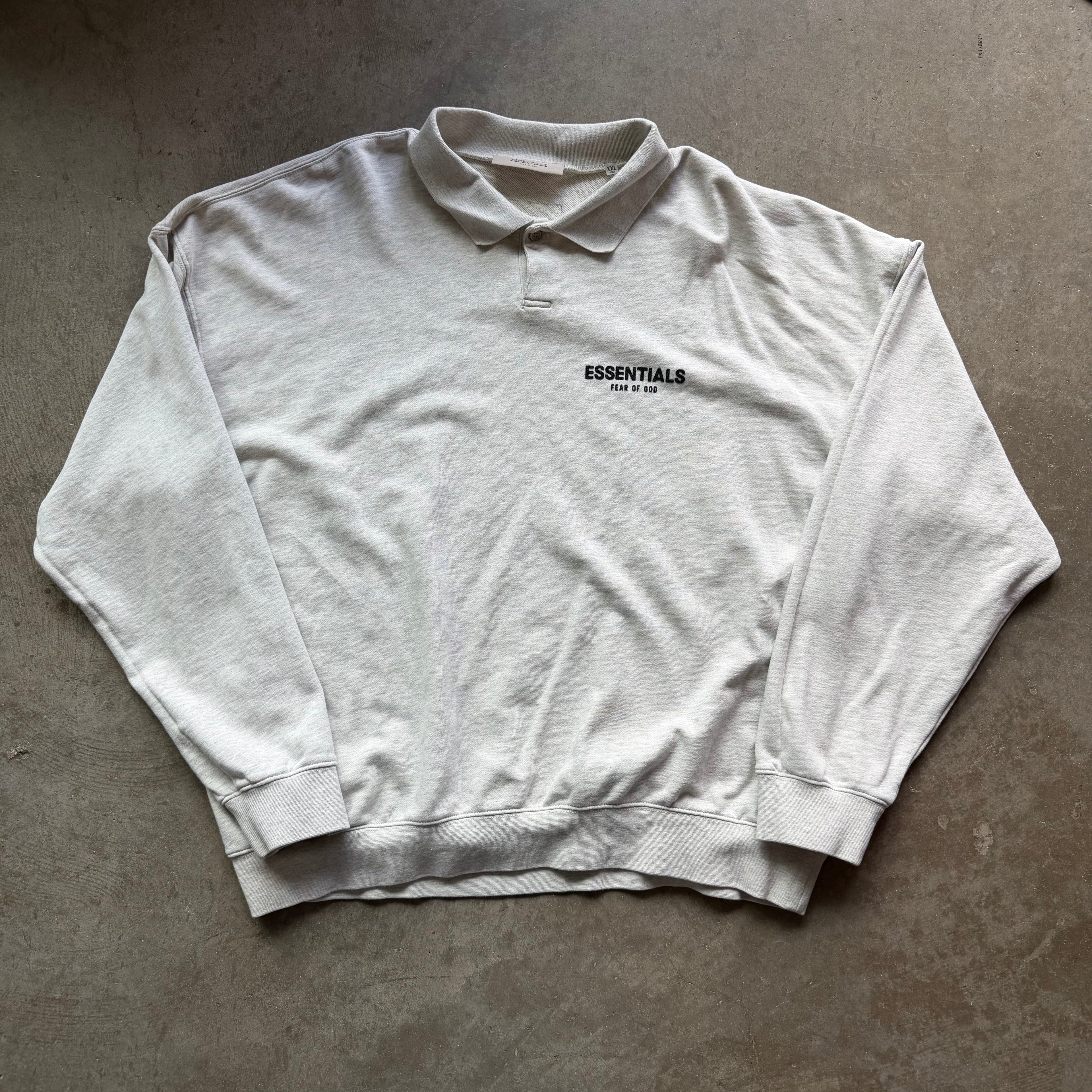 XXL Grey Essentials Rugby Sweater