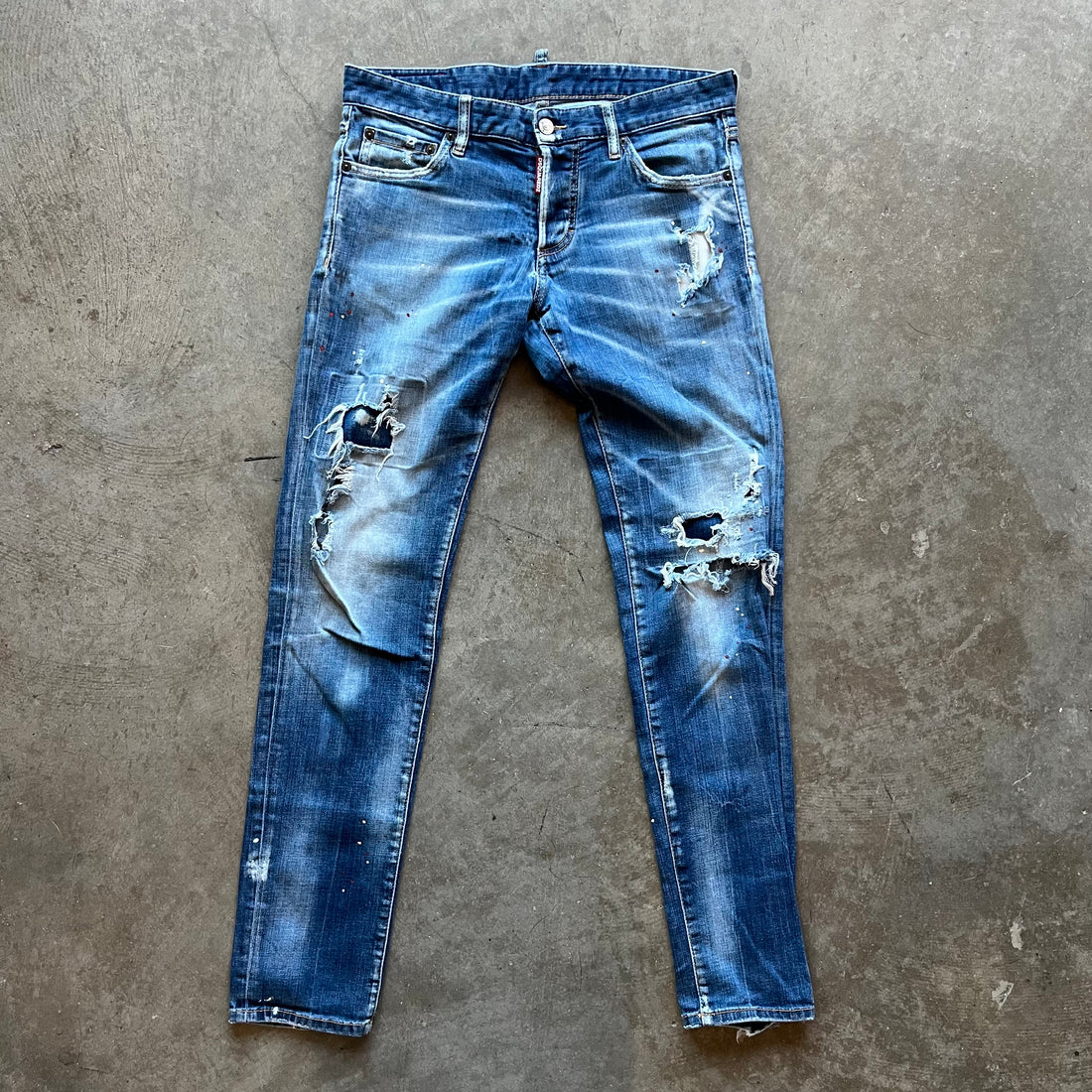 32x32 Disquared2 Distressed Denim