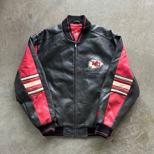 XL 00s Chiefs Leather Jacket