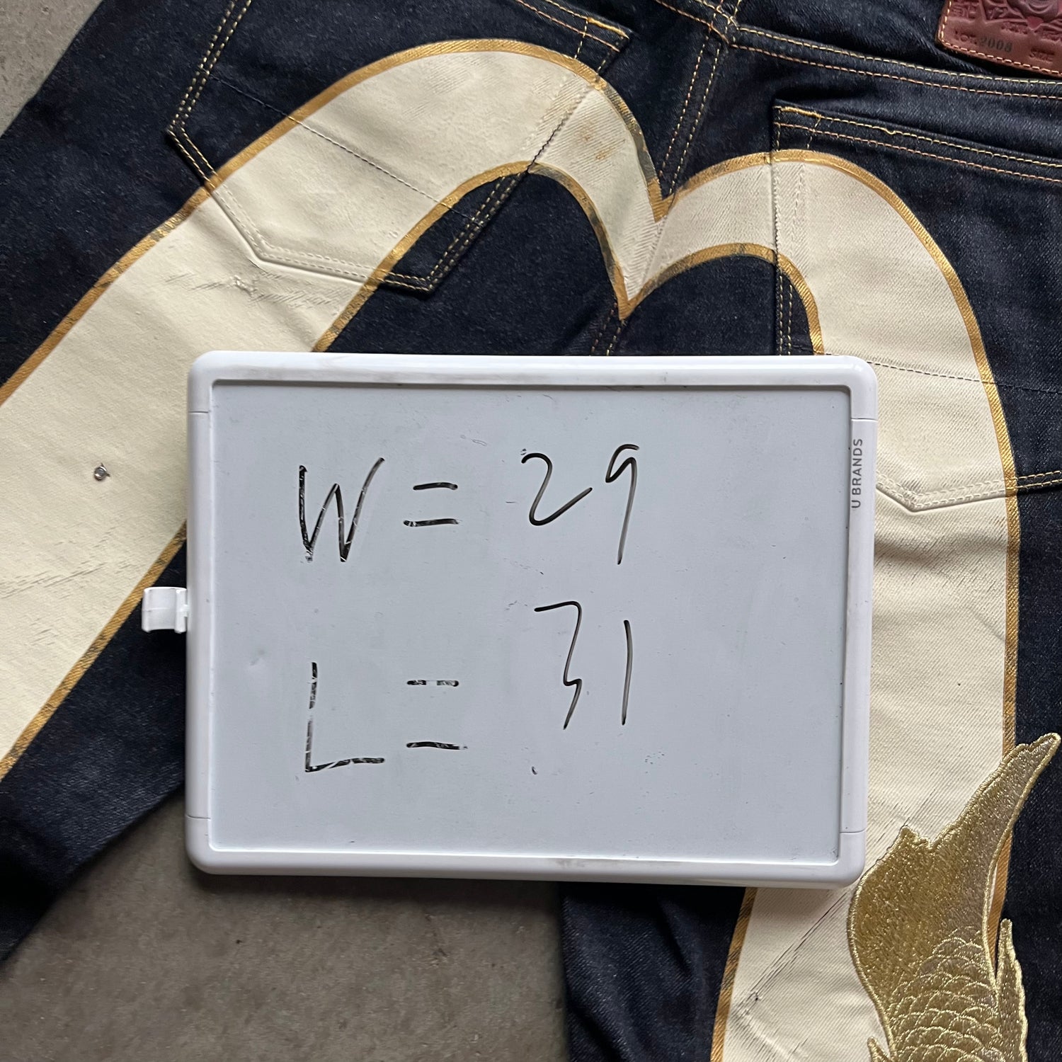 29x31 Gold Koi Fish Evisu Jeans