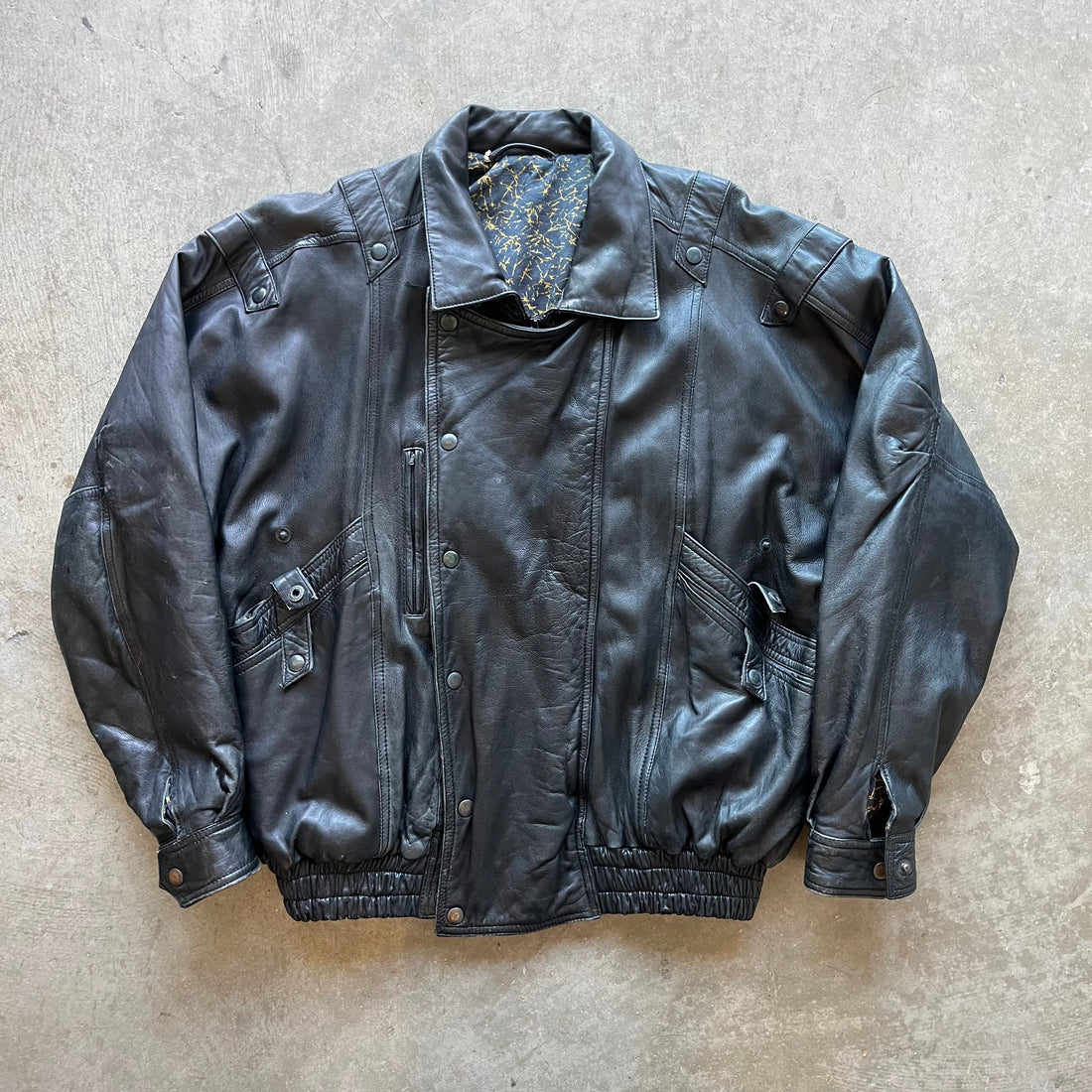 XL 90s Echtes Leder German Leather Jacket