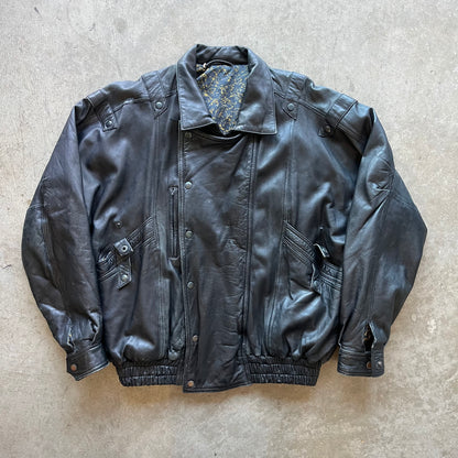 XL 90s Echtes Leder German Leather Jacket