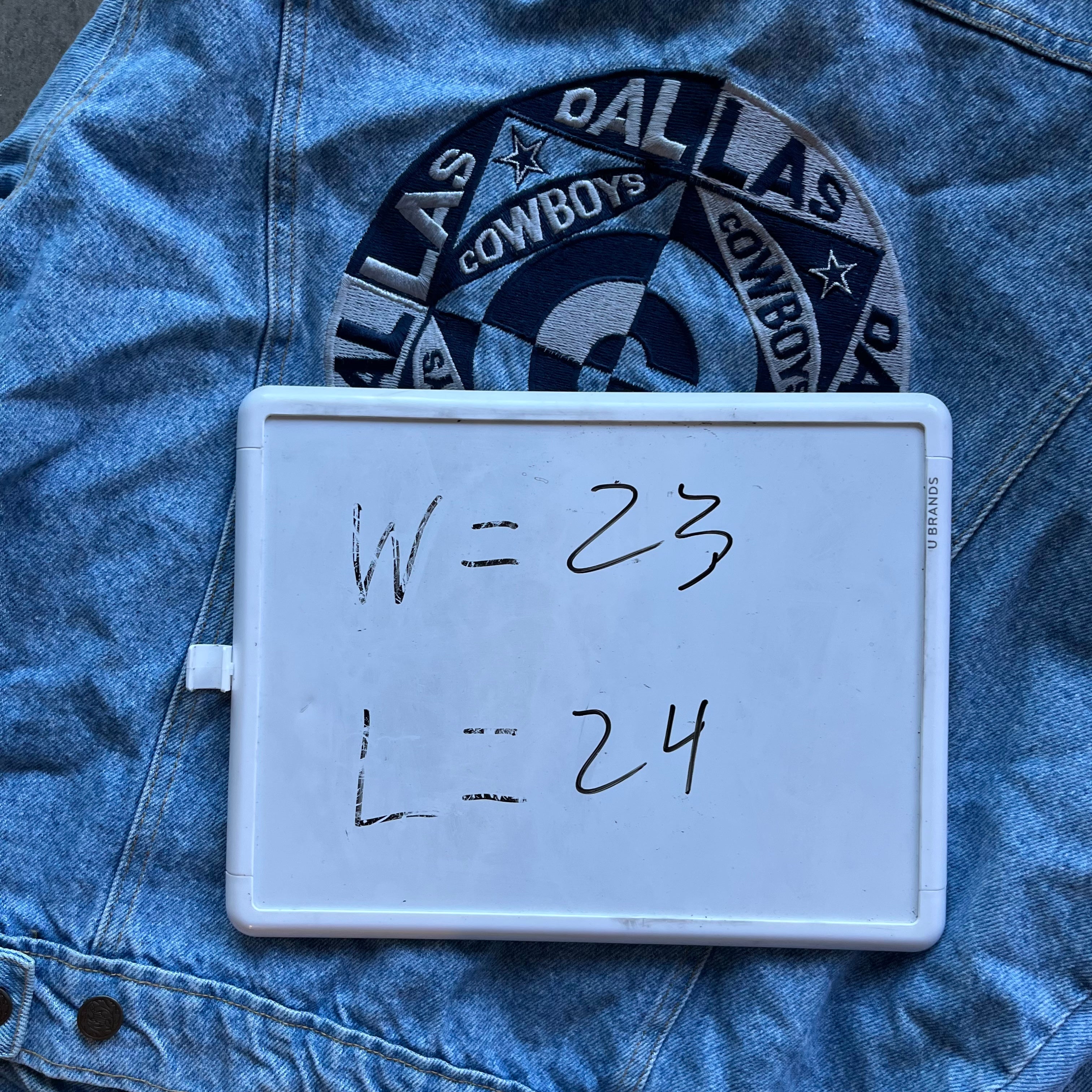 M 90s Dallas Cowboys Denim Jacket