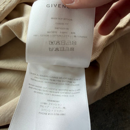L Givenchy Logo Tee Tan