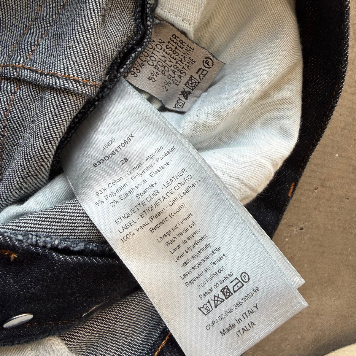 30x27 Dior Zipper Denim