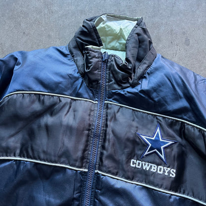 L 90s Cowboys Spellout Puffer