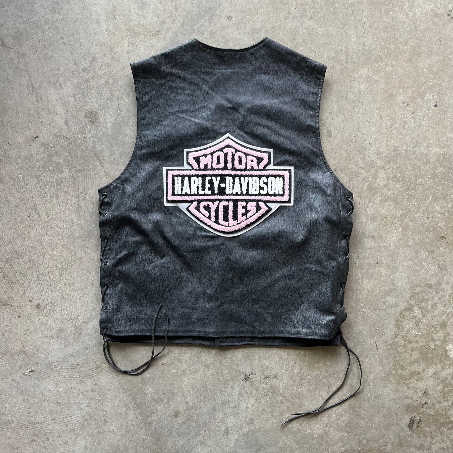 L 90s Harley Leather Vest