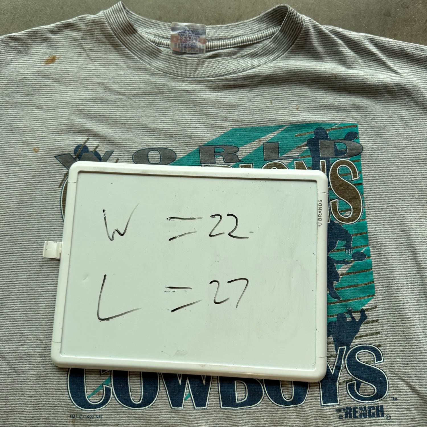 XL 92 Striped Dallas Cowboys Tee