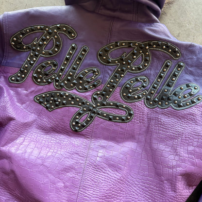XL Pelle Pelle Fur Hooded Jacket Purple