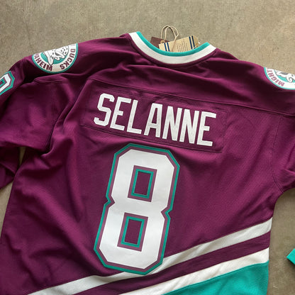 L Brand New Selanne Mighty Ducks Jersey