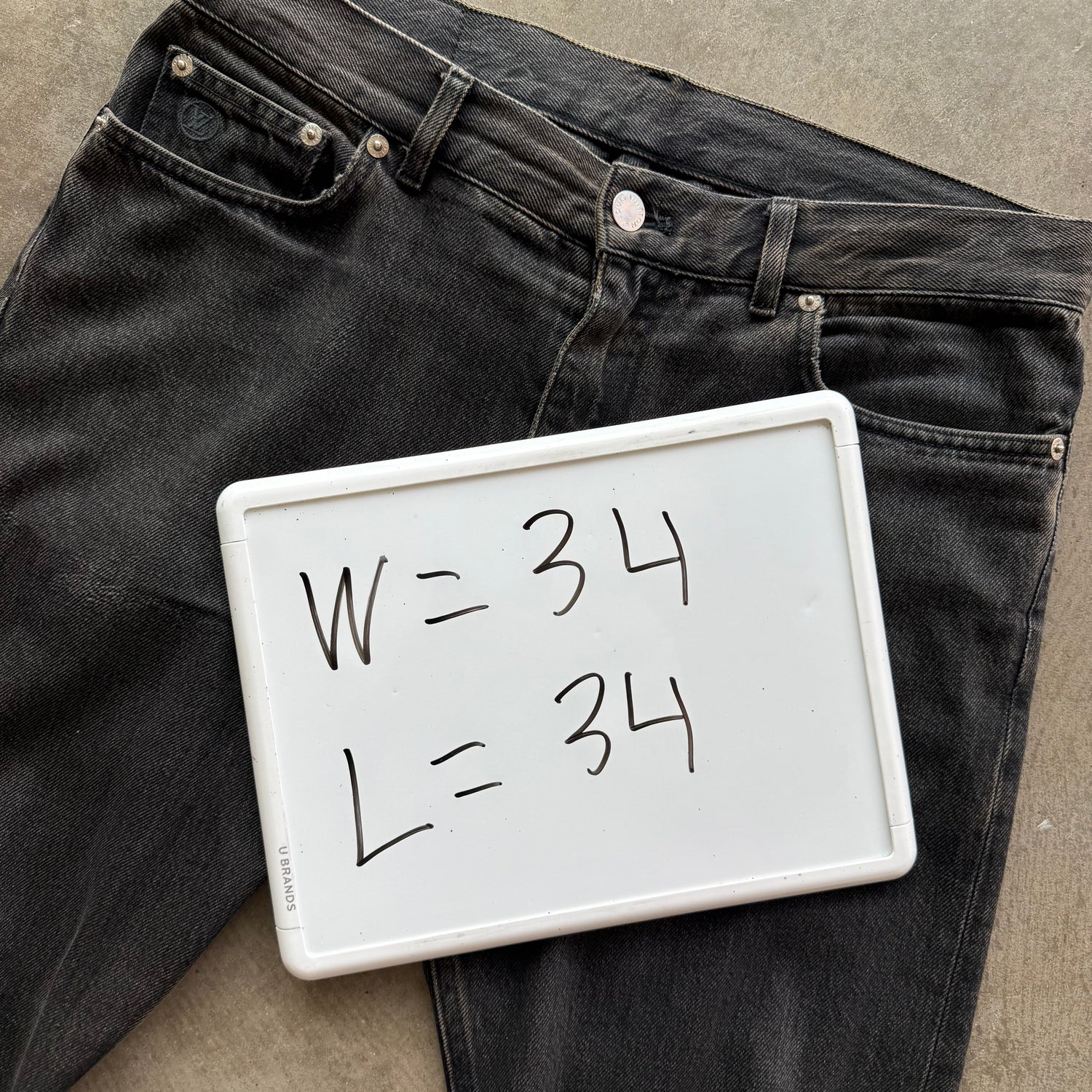 34x34 Louis Vuitton Black Denim