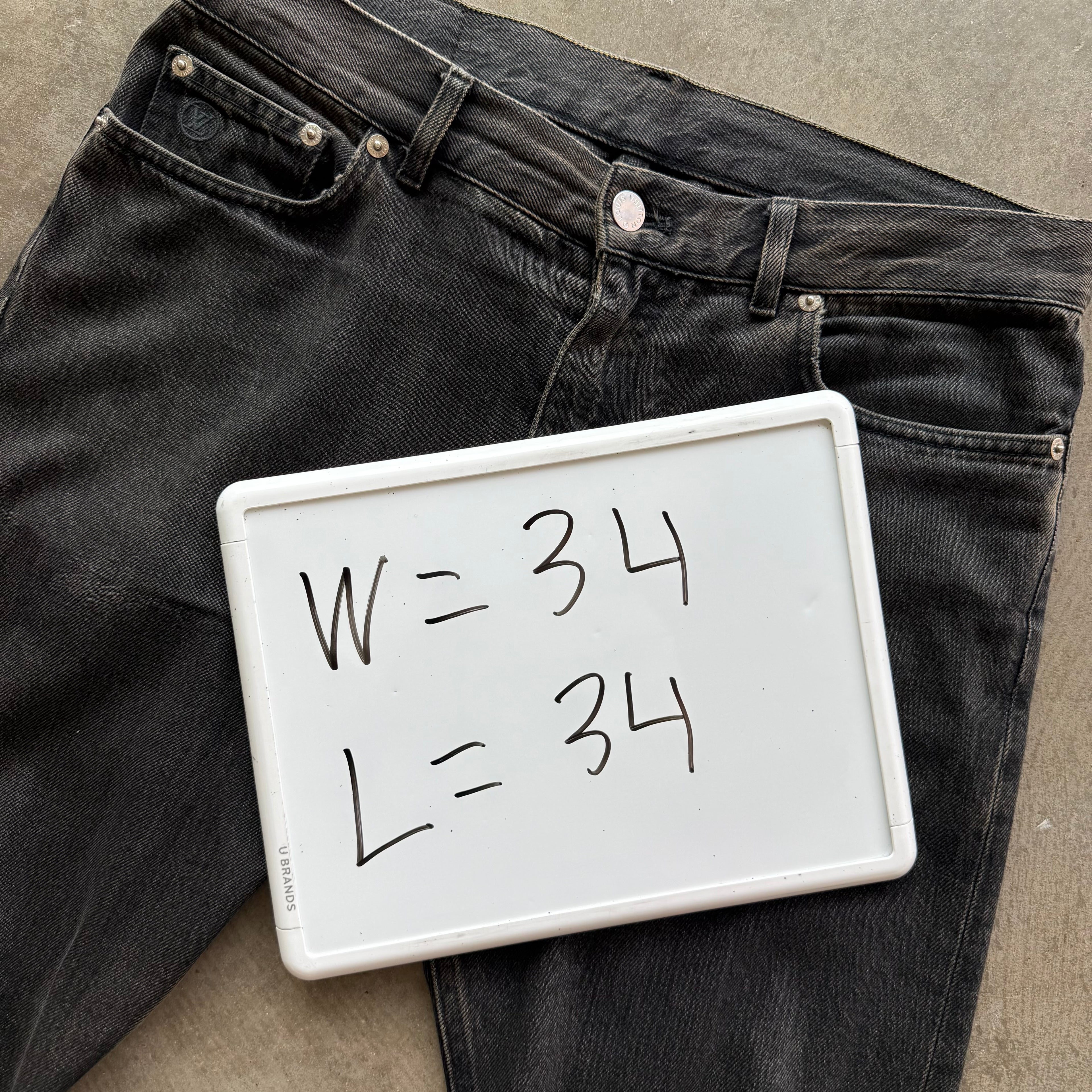 34x34 Louis Vuitton Black Denim