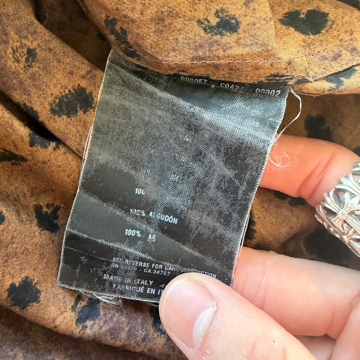 L Prada Cheetah Print Button Up