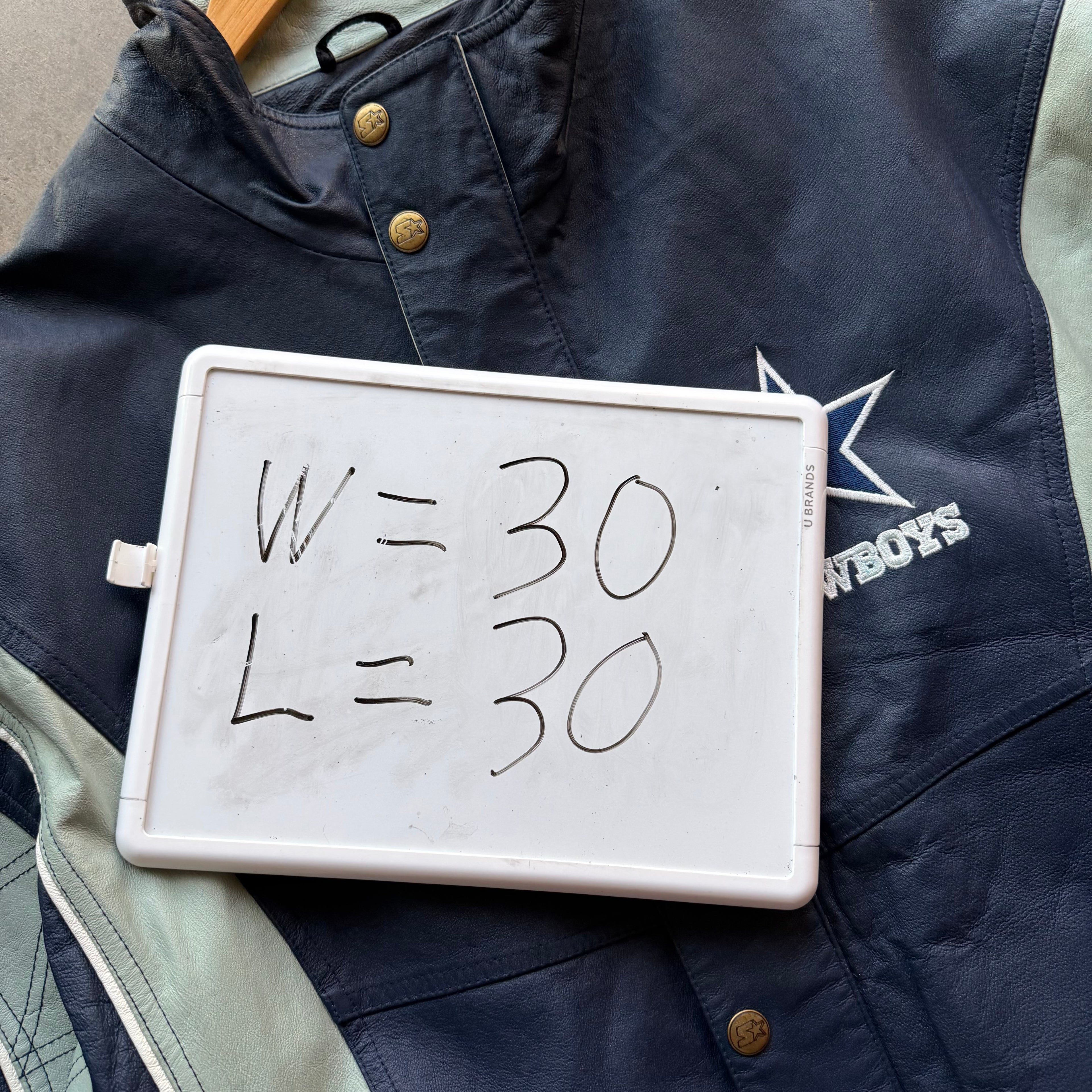 XL 90s Leather Dallas Cowboys Jacket