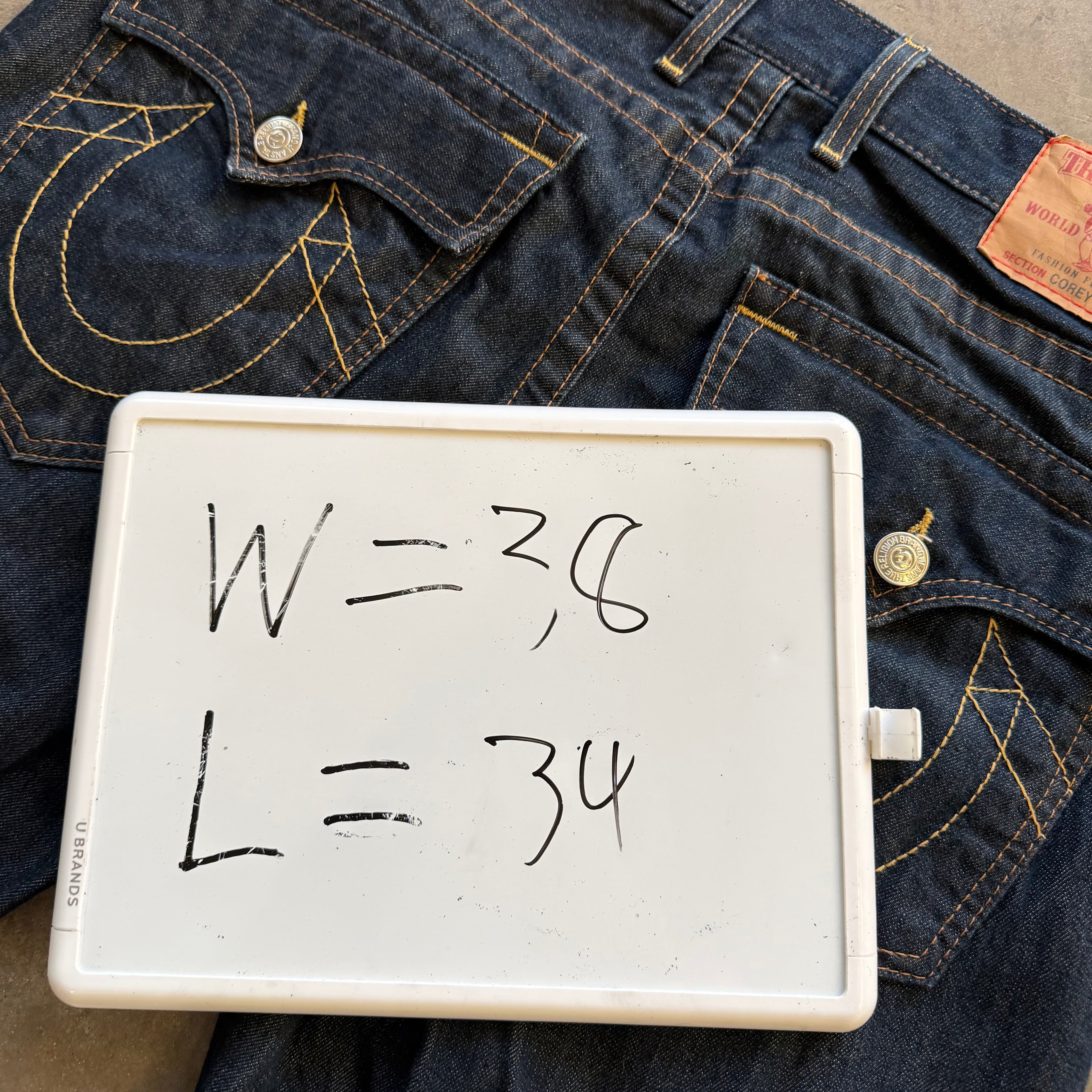 38x34 Dark Wash True Religion Jeans