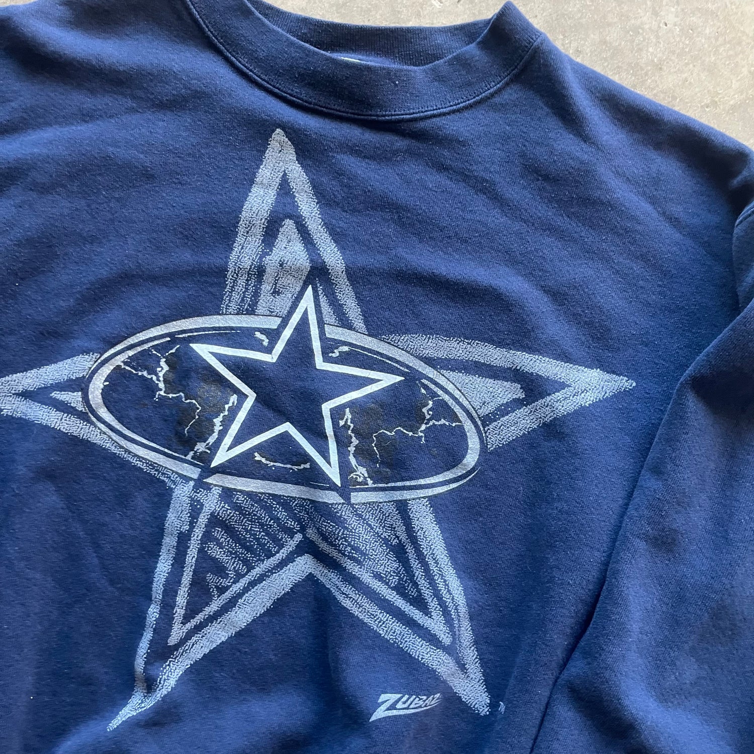 M 90s Zubaz Cowboys Crewneck