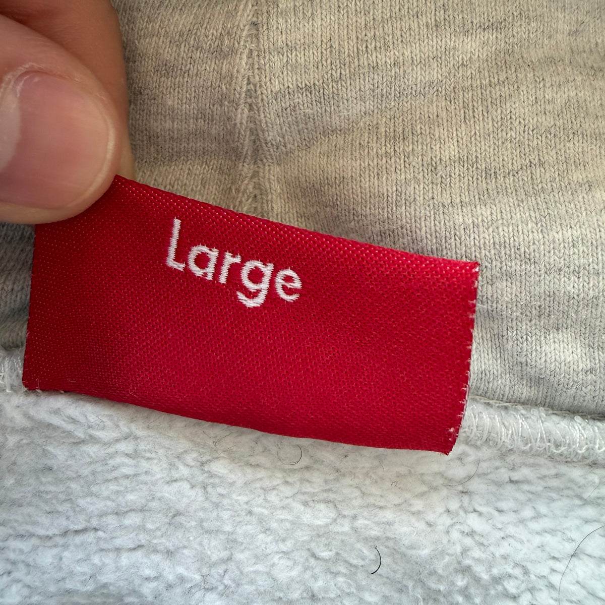 LSupreme Embroidered S Hoodie Gray