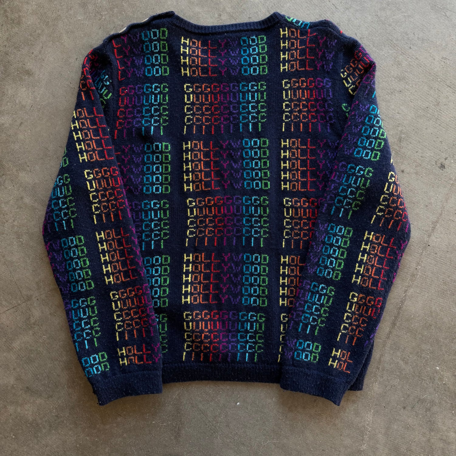 XXL Gucci Hollywood Rainbow Sweater Navy