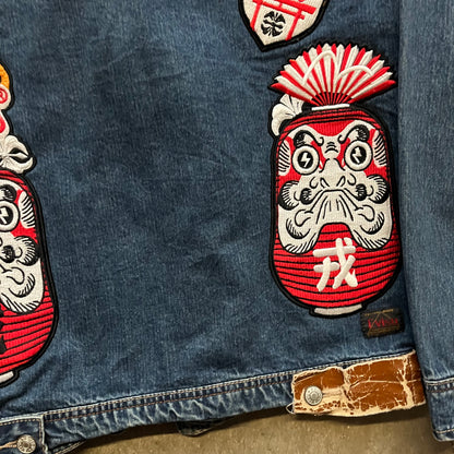 L 00s Evisu Patch Denim Jacket