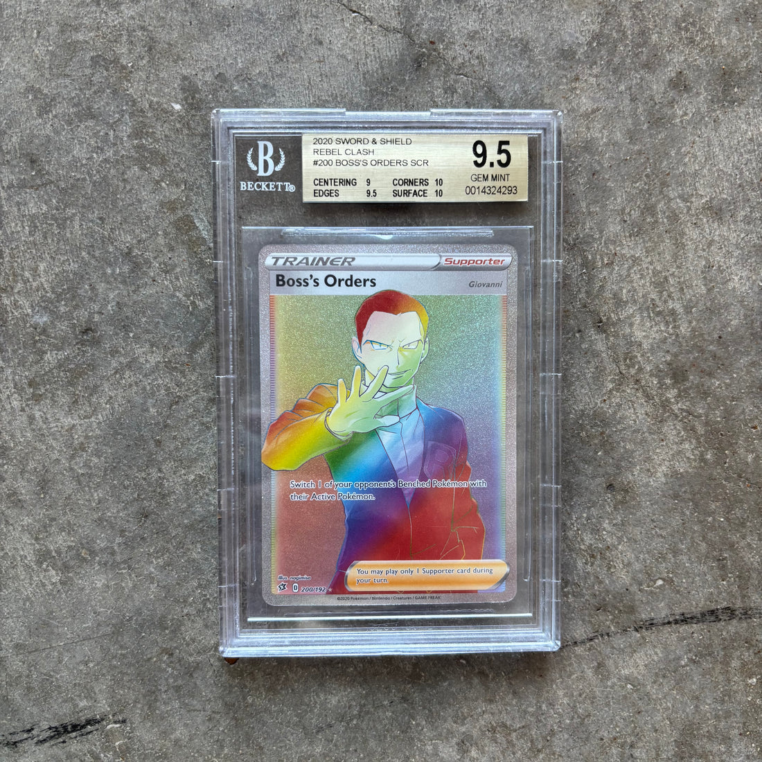 Boss’s Order Secret Rare 2020 Rebel Clash Beckett 9.5