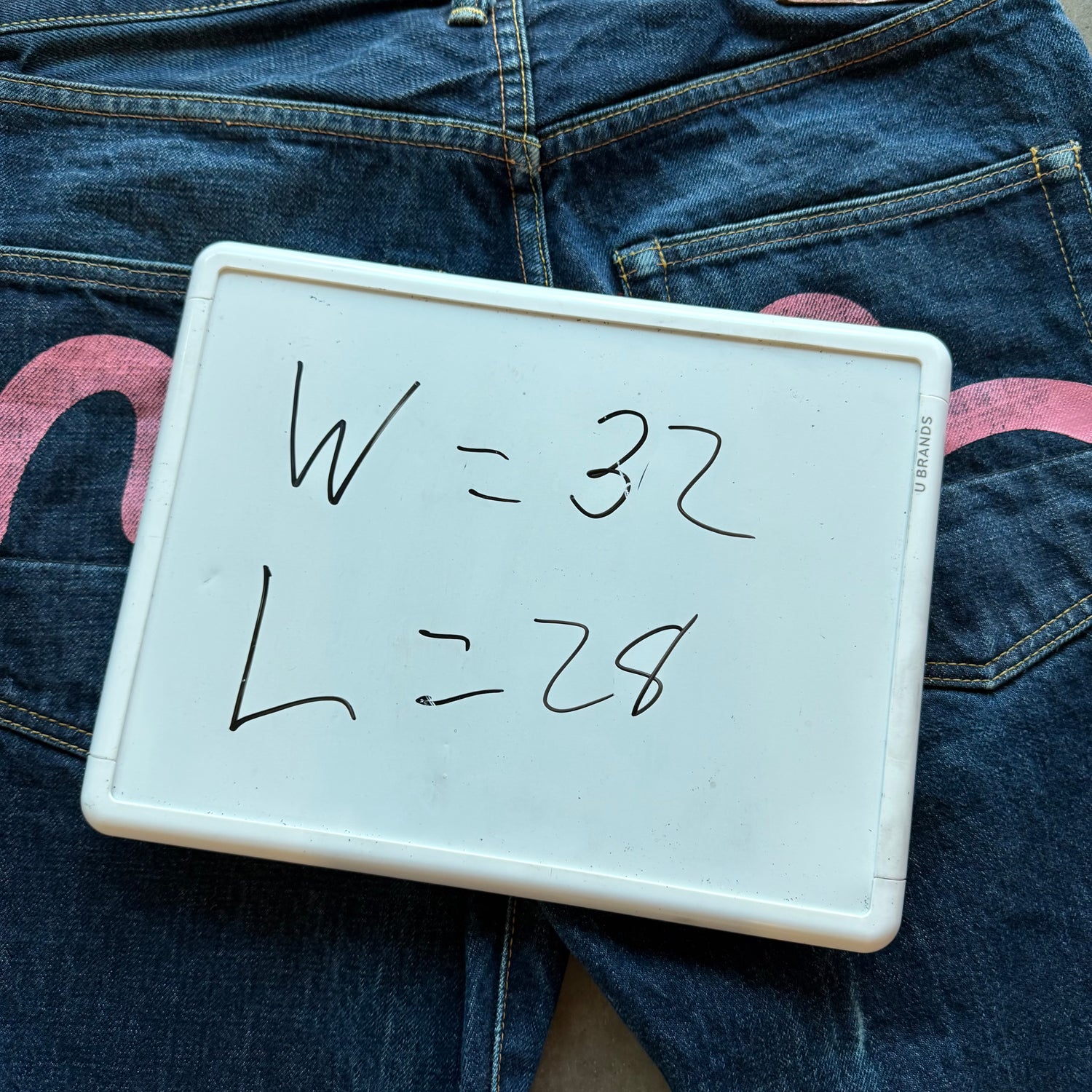 32x28 Pink Seagull Evisu Jeans