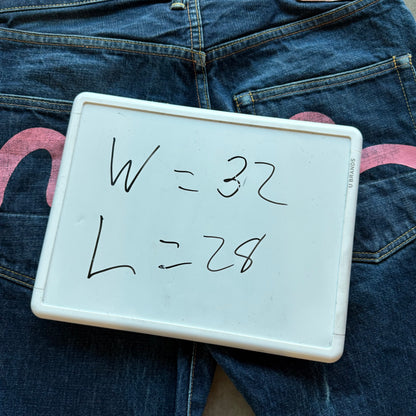 32x28 Pink Seagull Evisu Jeans