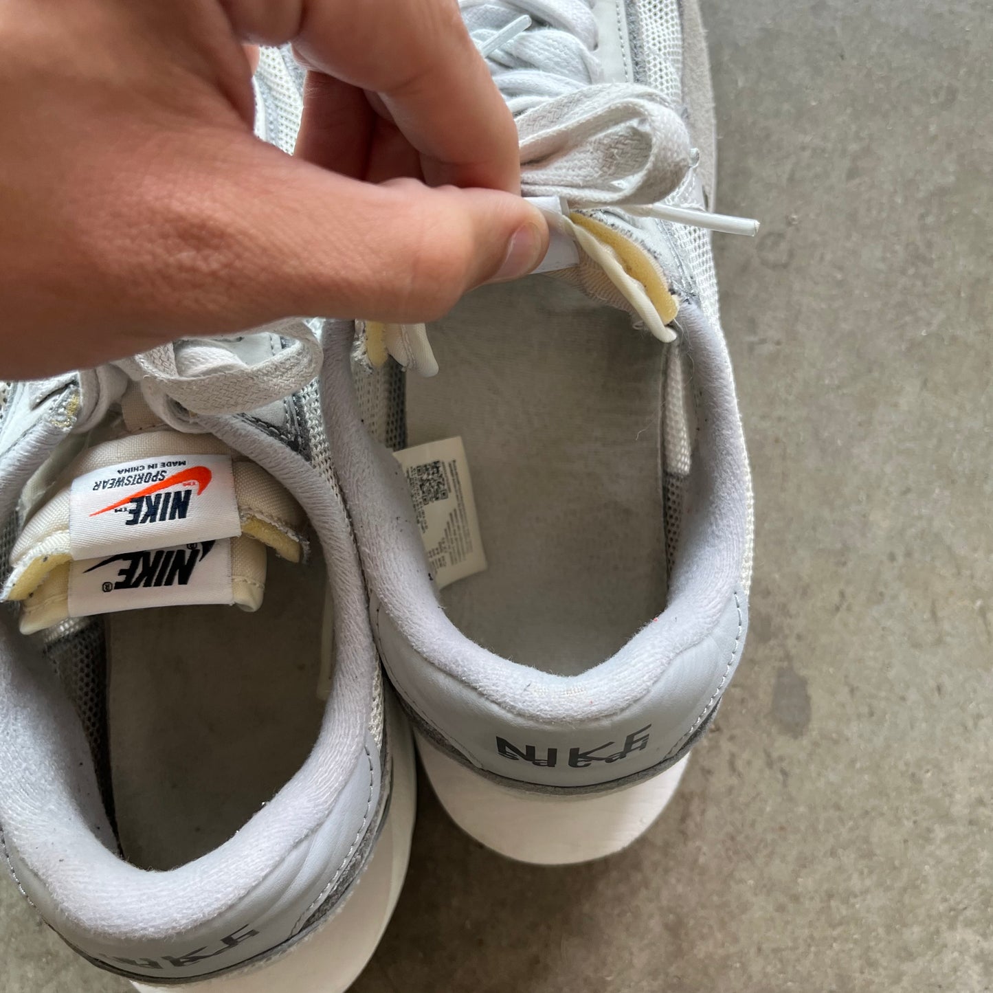 12 Used Sacai x Waffle White Bone