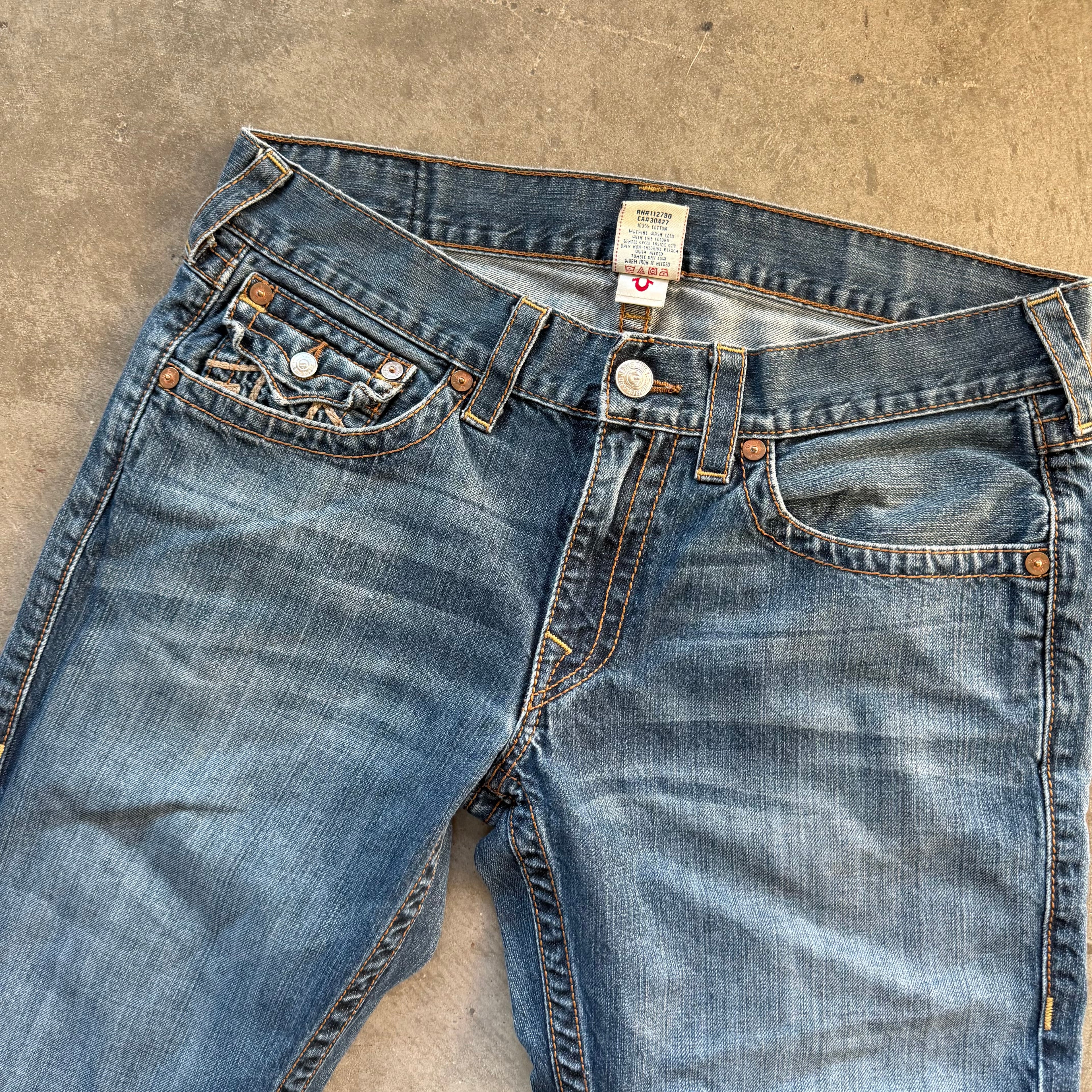 34x24 Cropped True Religion Jeans