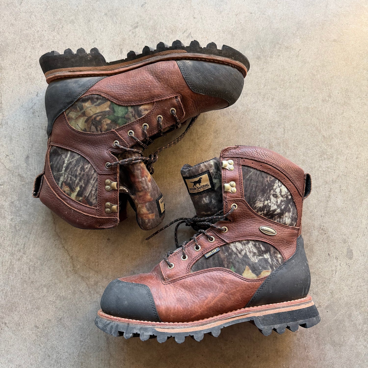 10.5 Used 00s 1200 Gram Camo Irish Settler Boots