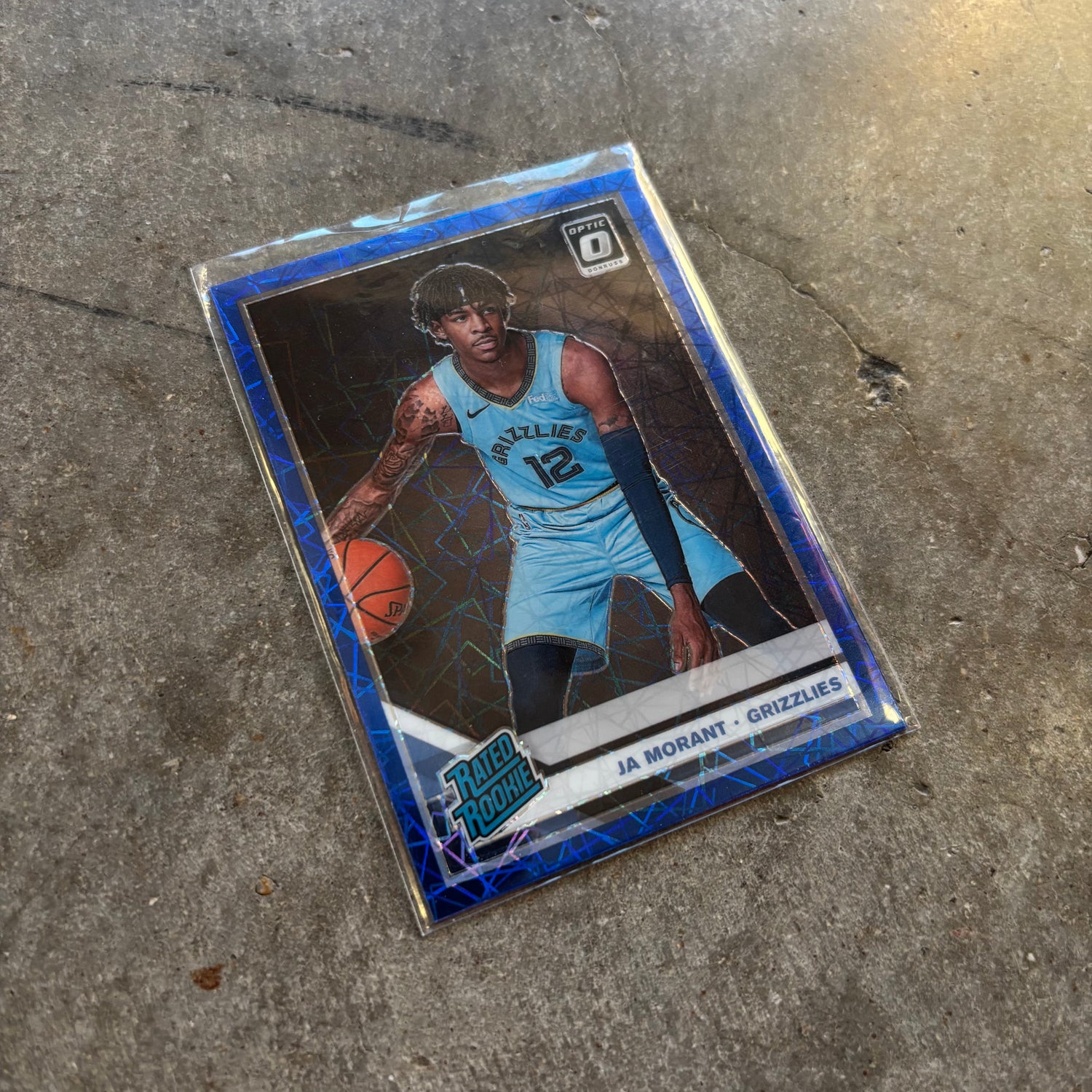 Ja Morant 2019 Panini Donruss Optic Rated Rookie Blue Velocity