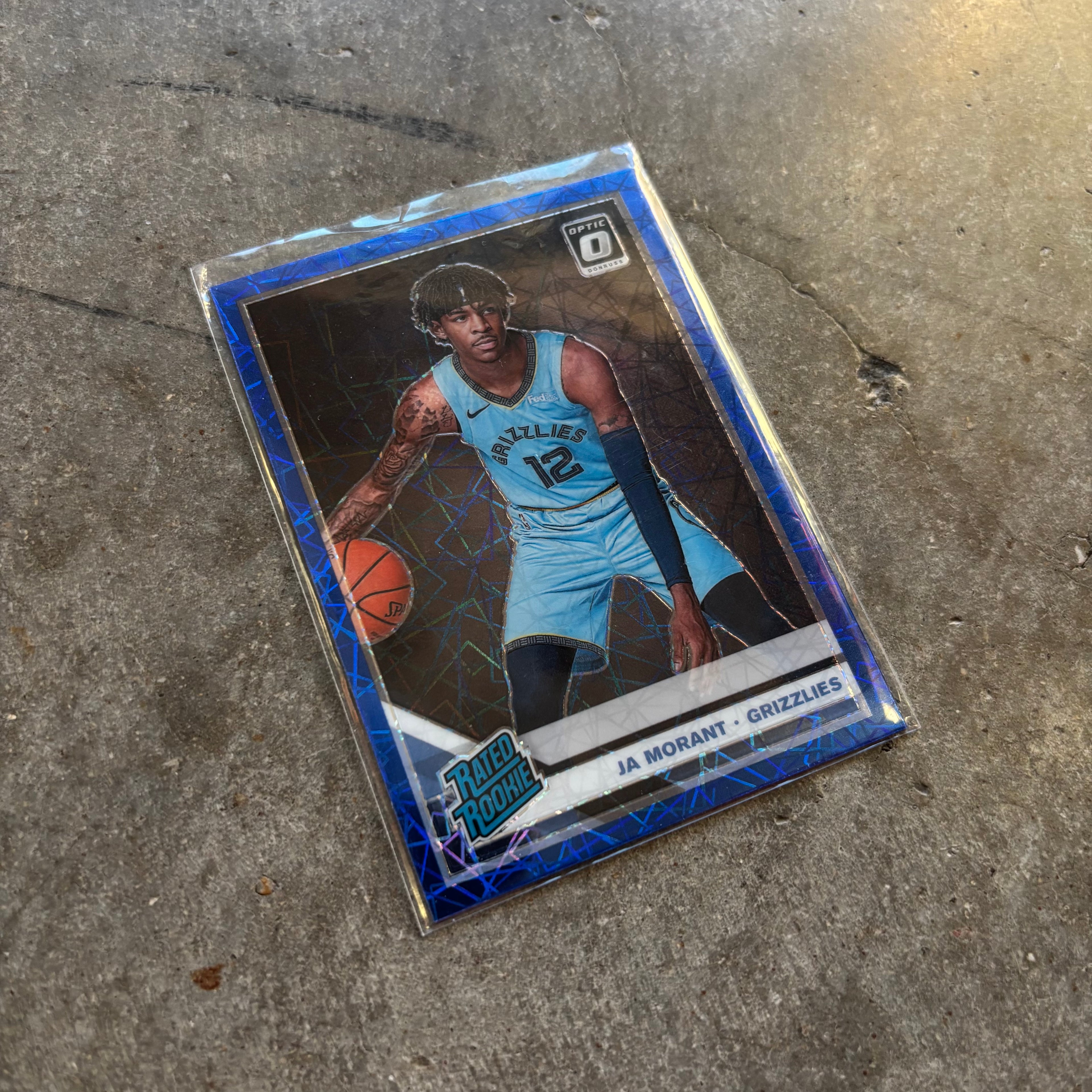 Ja Morant 2019 Panini Donruss Optic Rated Rookie Blue Velocity
