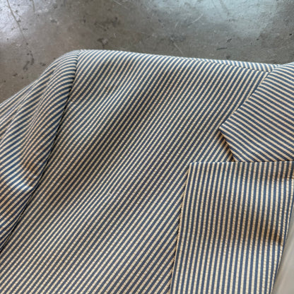 42R Lauren Ralph Lauren Blue/White Pinstripe Suit Jacket