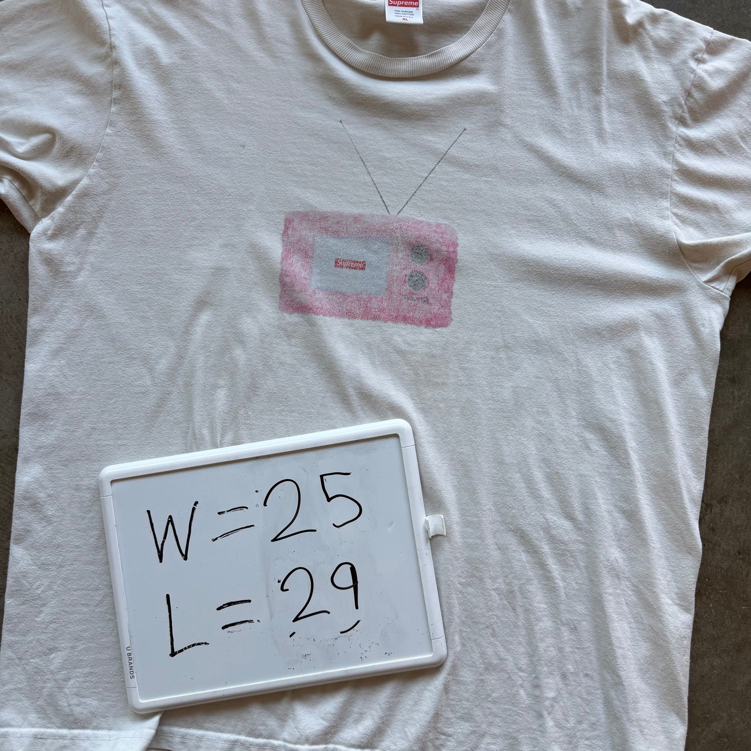 XL White Supreme TV Tee