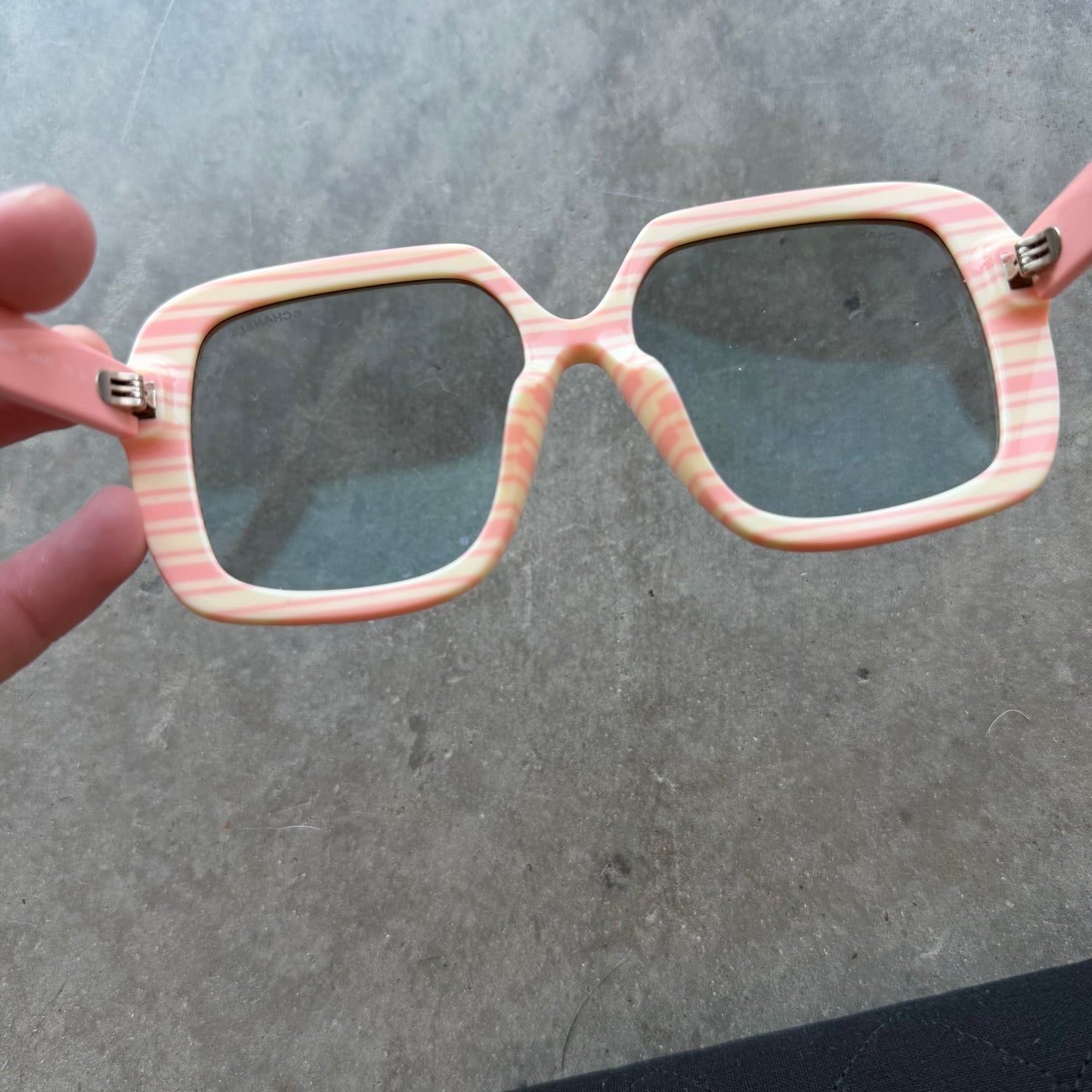 Chanel CC Logo Oversized Sunglasses Pink