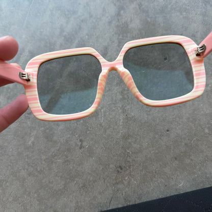 Chanel CC Logo Oversized Sunglasses Pink
