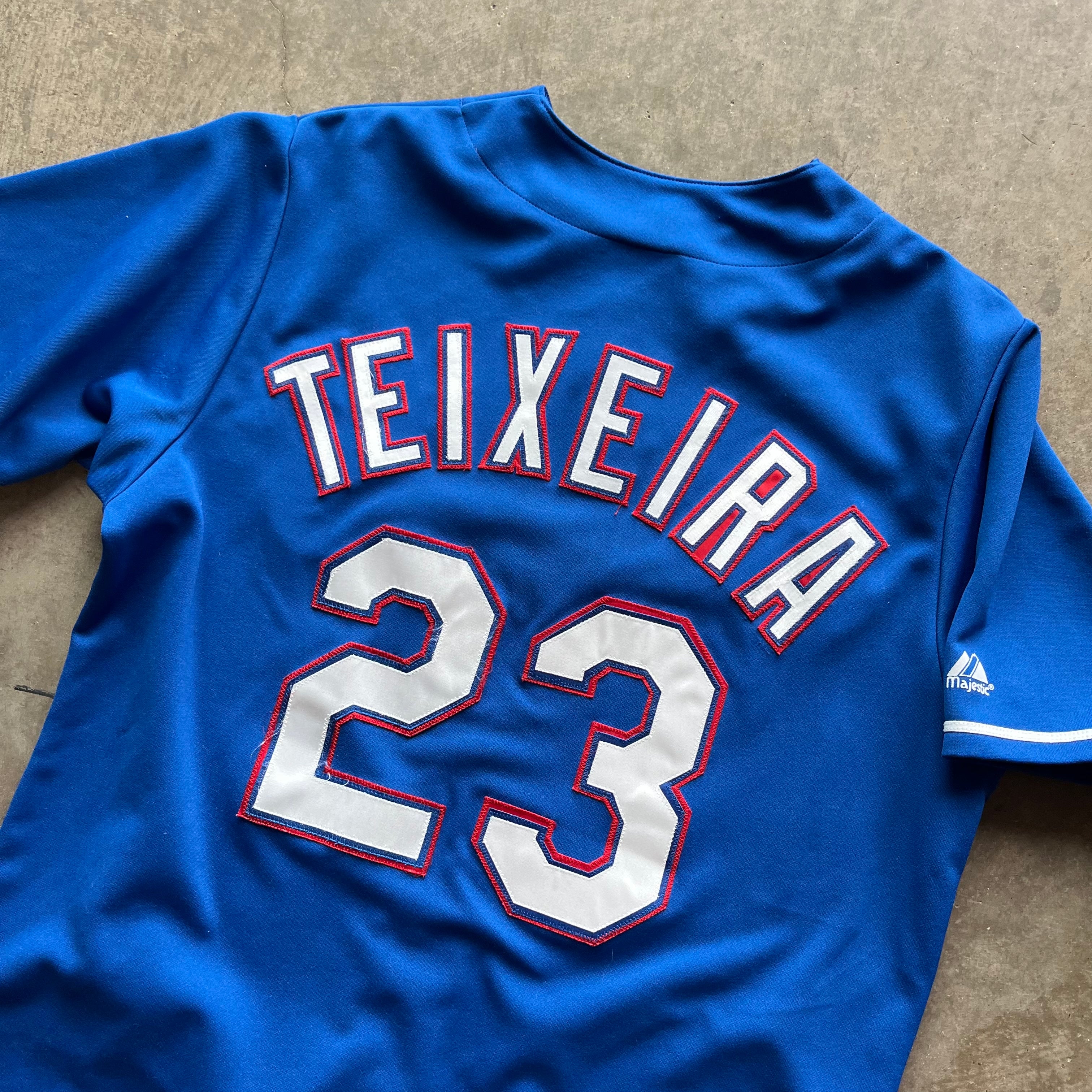 XL 00s Teixeira Rangers Jersey