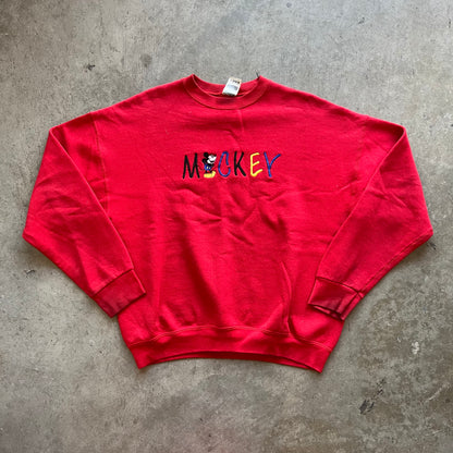 L 90s Mickey Mouse Crewneck